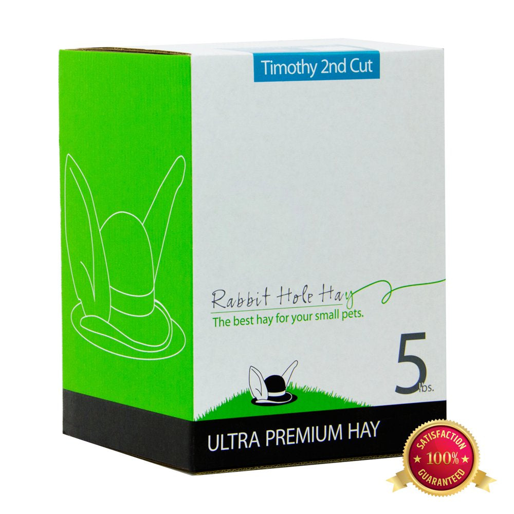 Rabbit Hole Hay, Ultra Premium Coarse Timothy Hay; 5Lb Box Animals & Pet Supplies > Pet Supplies > Small Animal Supplies > Small Animal Food Rabbit Hole Hay 5lb Second Cut