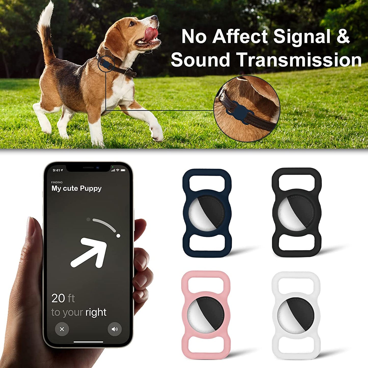 Case for Airtag Dog Collar Holder, Airtag Holder Silicone Non-Shake Protective Cover for Dog Cat Pet Loop Collar, School Bag Strap Band, Compatible with Apple Airtag Case for Dog Collar (Blue-2Pack) Electronics > GPS Accessories > GPS Cases D DOMISOL   