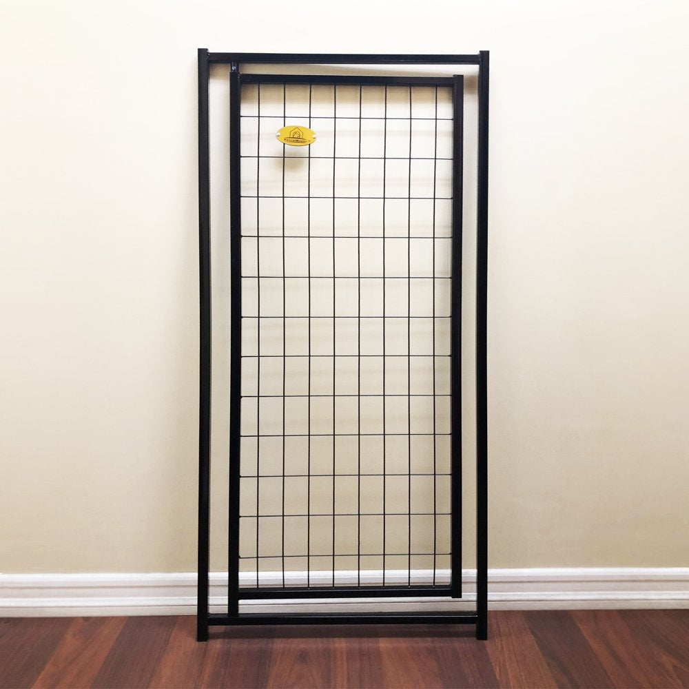 Kennelmaster Black Kennel Gate, 22.5"W X 57.75"H Animals & Pet Supplies > Pet Supplies > Dog Supplies > Dog Kennels & Runs Robinson Tech Intl Corp