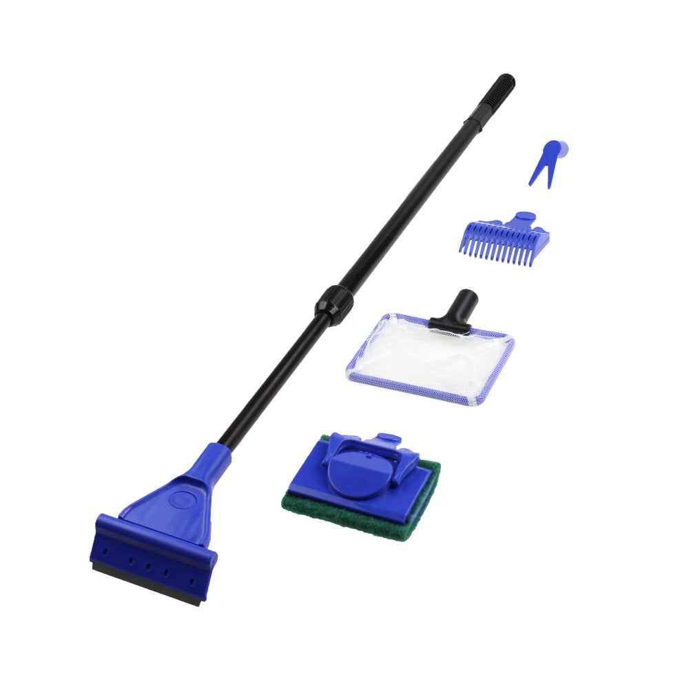 Aquaneat Aquarium Cleaning Set, 5 in 1 Fish Tank Tools Including Fish Net, Algae Scraper Animals & Pet Supplies > Pet Supplies > Fish Supplies > Aquarium Fish Nets AquaNeat Stretchable