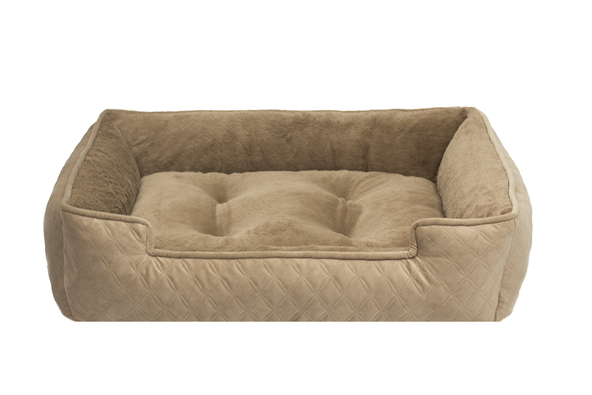 Arlee Lounger and Cuddler Style Pet Bed for Dogs and Cats Animals & Pet Supplies > Pet Supplies > Cat Supplies > Cat Beds Arlee Home Fashions 33 x 25 Toasted Coconut