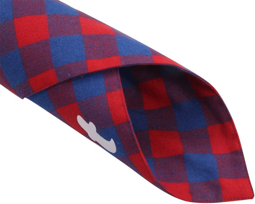 4 Pack Adopt Me Dog Bandana Printing Plaid Reversible Triangle Bibs Scarf Accessories for Dogs Cats Animals & Pet Supplies > Pet Supplies > Dog Supplies > Dog Apparel KZHAREEN