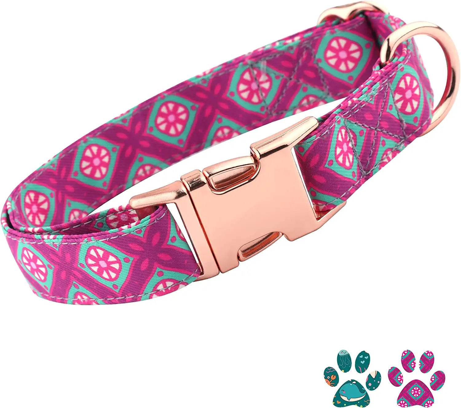 Decorbea Airtag Holder- Airtag Dog Collar Holder(2 Pack)- Dog Airtag Holder in Fashionable Design -PU Leather Pet Collar Case for Apple Airtags Electronics > GPS Accessories > GPS Cases Decorbea Purple Grid Collar(S):8"-12" 