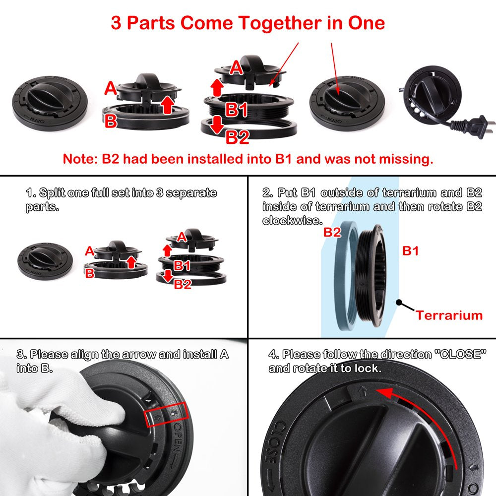 REPTIZOO Reptile Glass Terrarium, Double Hing Doors with Screen Ventilation Knock down Terrarium 36"×18"×24" Animals & Pet Supplies > Pet Supplies > Reptile & Amphibian Supplies > Reptile & Amphibian Habitat Accessories Etan Pet Supplies INC.