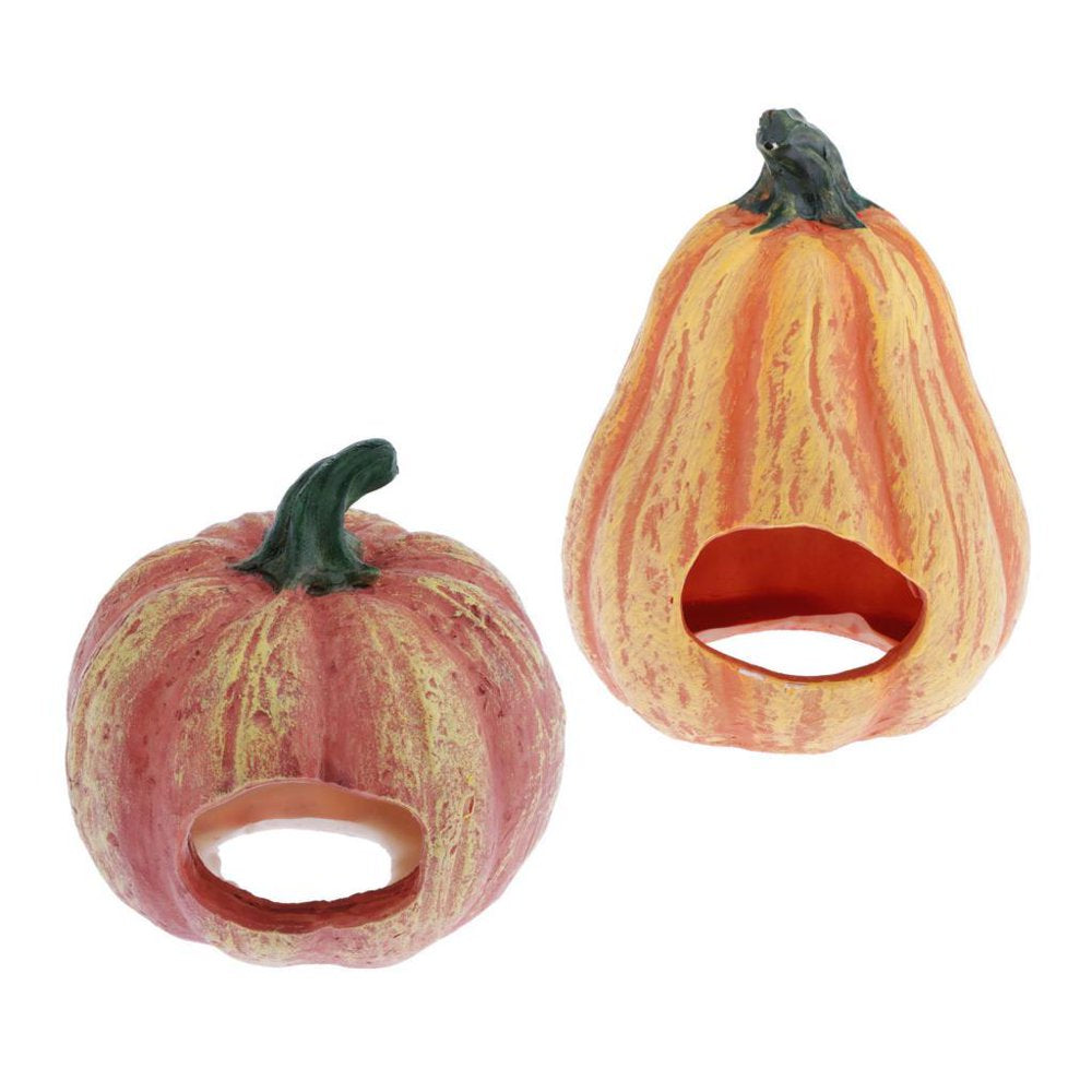 Pumpkin Shape Reptile Cave, Resin Basking Platform Hiding Habitat Aquarium Terrarium Decoration Ornament for Turtles Amphibians Fish Tall Pumpkin Animals & Pet Supplies > Pet Supplies > Reptile & Amphibian Supplies > Reptile & Amphibian Habitats perfk