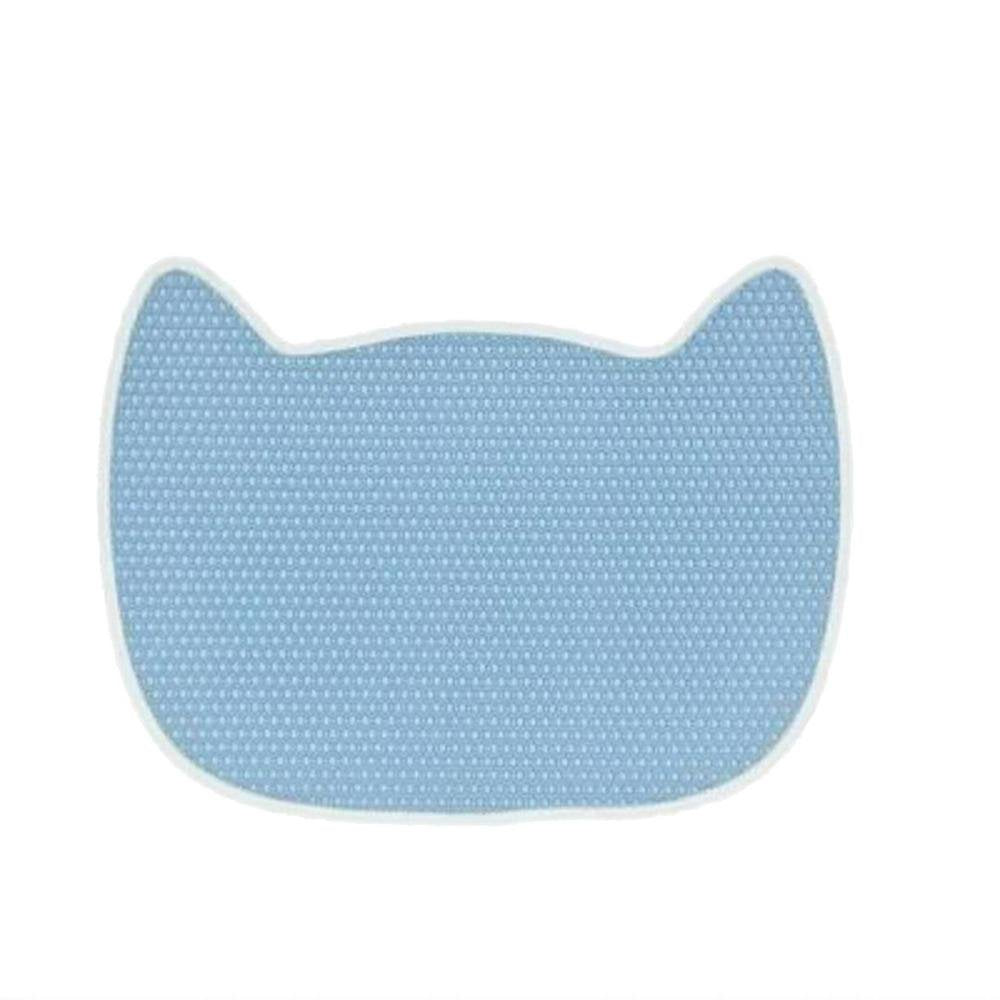 IMSHIE Foldable Cat Mat for Litter Box, Honeycomb Double-Layer Litter Pad, Waterproof Litter Trapper Pad, Cat Litter Trapping Mat Heathly Animals & Pet Supplies > Pet Supplies > Cat Supplies > Cat Litter Box Mats IMSHIE Blue