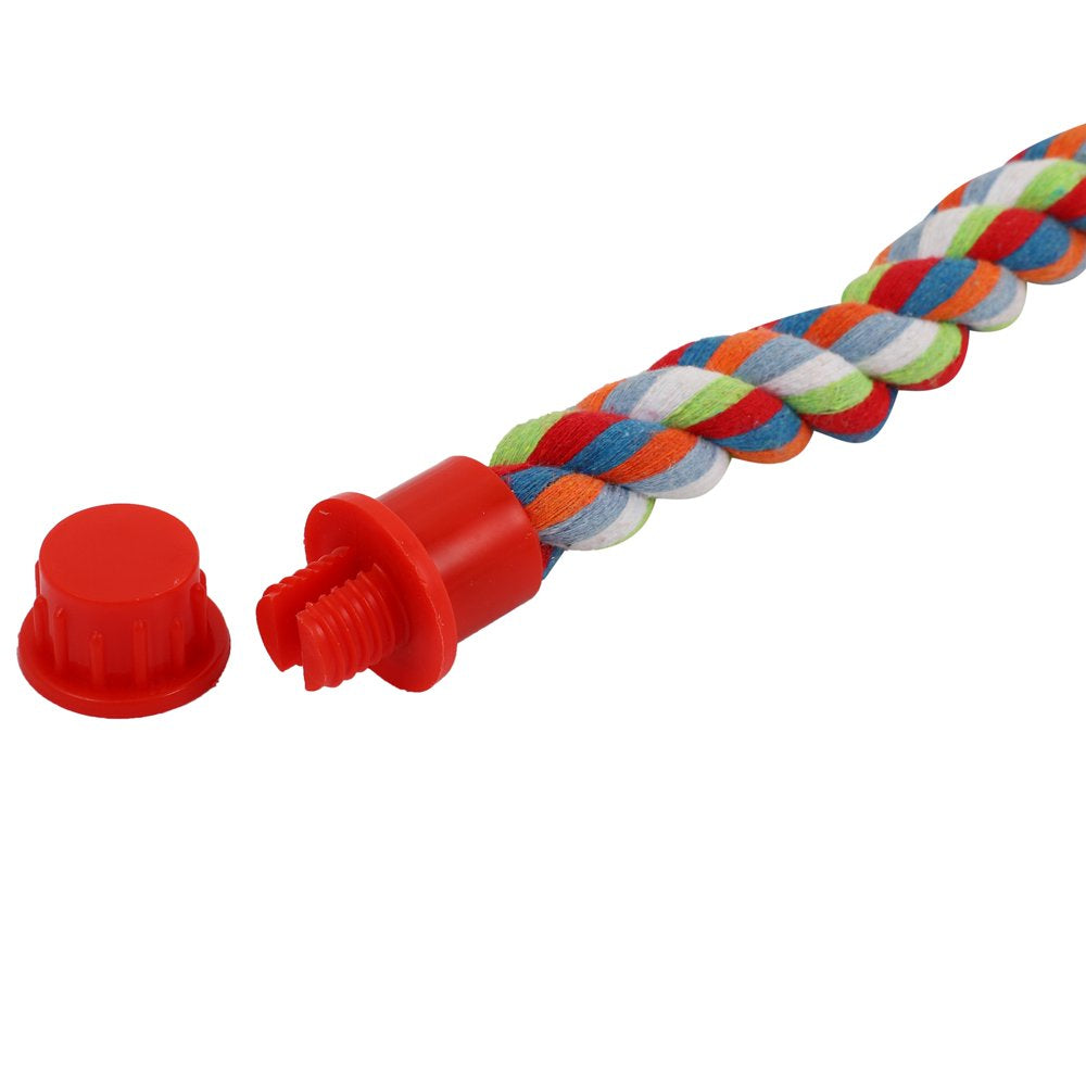 Tiabiaya Cotton Rope Bungee Bird Chewing Toy Birds Cage Stand Bar Suitable for Small, Medium or Parrots and Birds Animals & Pet Supplies > Pet Supplies > Bird Supplies > Bird Cages & Stands Tiabiaya