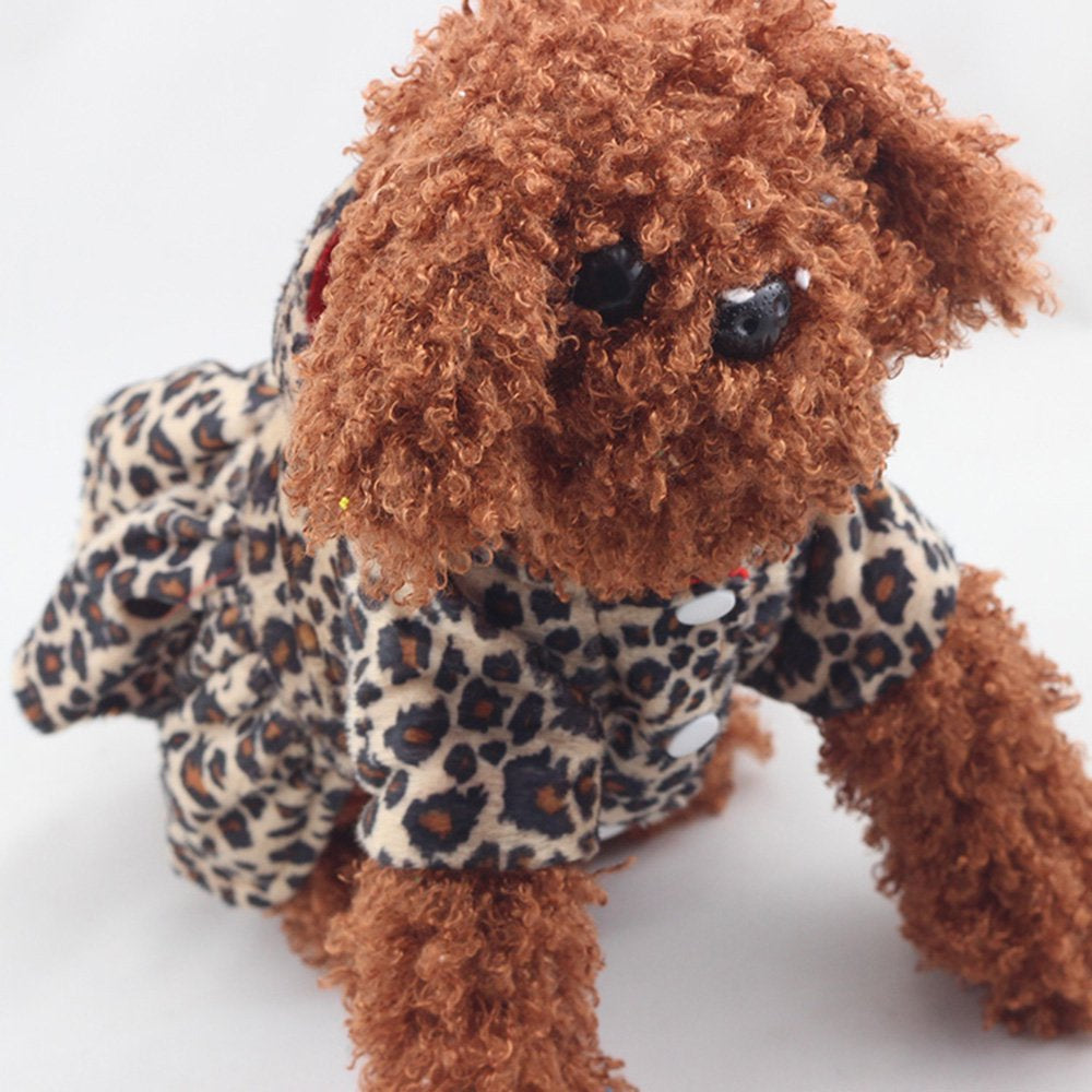Puppy Stylish Leopard Print Coat Pet Dog Clothes Warm Jacket Pullover Small Doggie Cat Apparel Animals & Pet Supplies > Pet Supplies > Dog Supplies > Dog Apparel Mancro