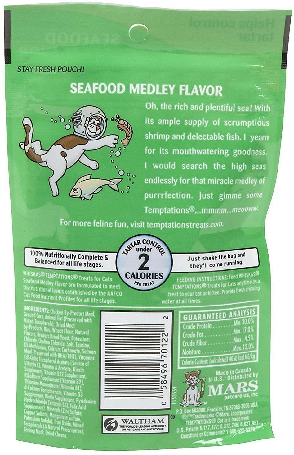 Whiskas Temptations Cat Treats, Seafood Medley, 3 Oz Pack of 3 Animals & Pet Supplies > Pet Supplies > Cat Supplies > Cat Treats Mars