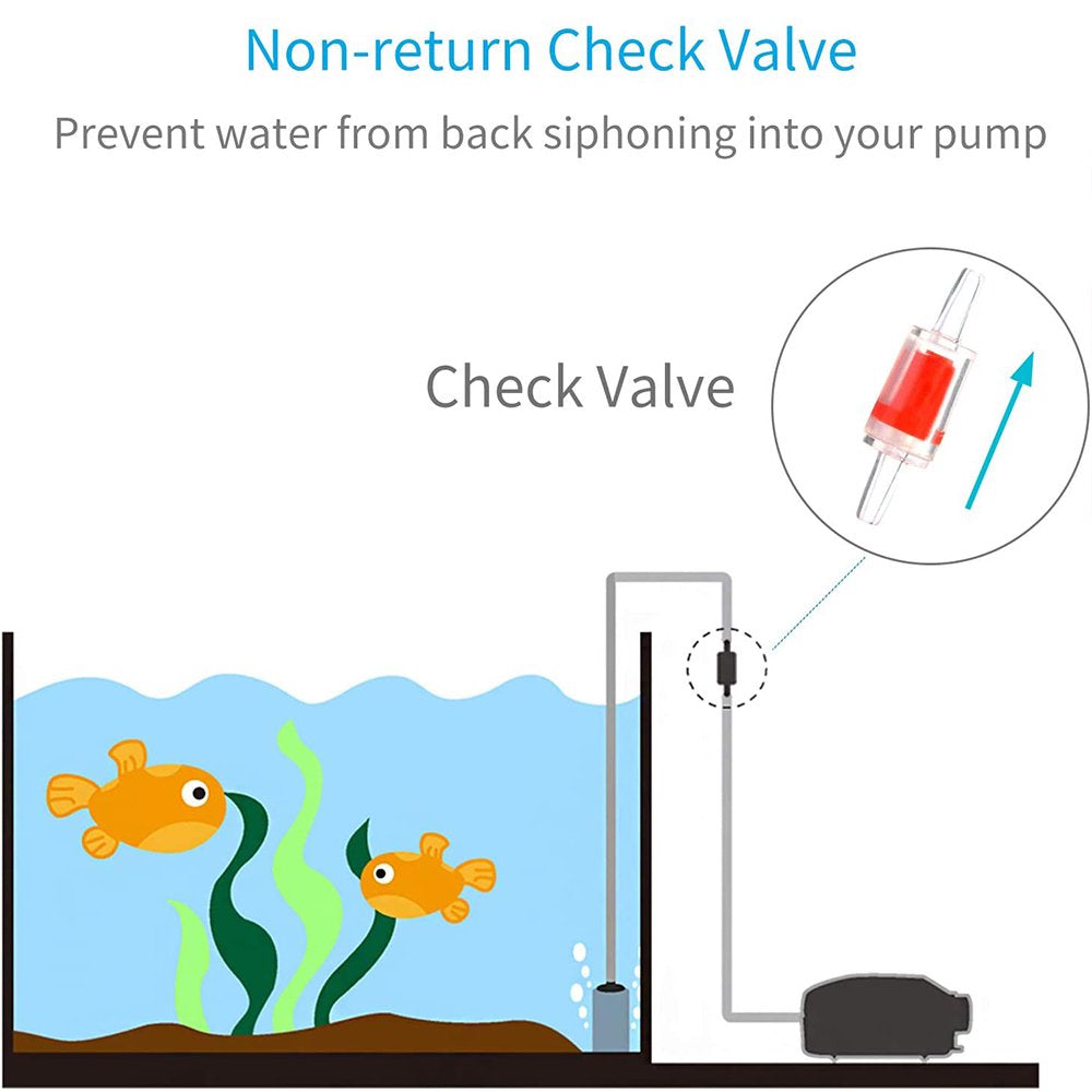 Plastic One Way Non-Return Check Valves 10Pcs Aquarium Air Pump Accessories for Fish Tank Air Line Tube Tubing Hose Pipe Fitting  Gukom   