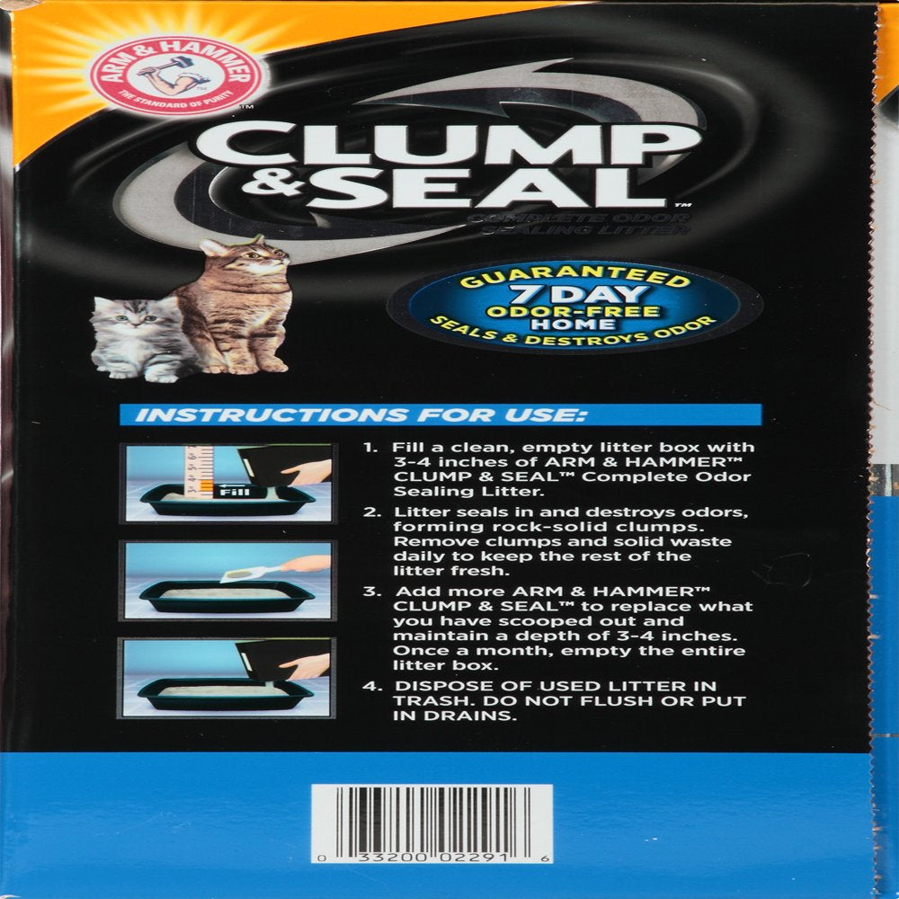 Arm & Hammer Clump & Seal Cat Litter, Fresh Home Scent 28Lb Animals & Pet Supplies > Pet Supplies > Cat Supplies > Cat Litter Church & Dwight Co., Inc.