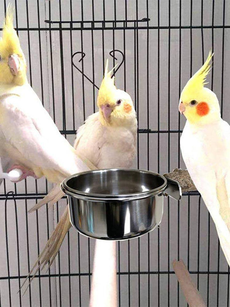 IMSHIE Bird Feeding Cups with Wooden Stand, Food Box Bowl Parrot Toy, Cage Accessories for Parrots, Budgerigars, Parakeets, Cockatiels, Lovebirds Everyday Animals & Pet Supplies > Pet Supplies > Bird Supplies > Bird Cages & Stands IMSHIE