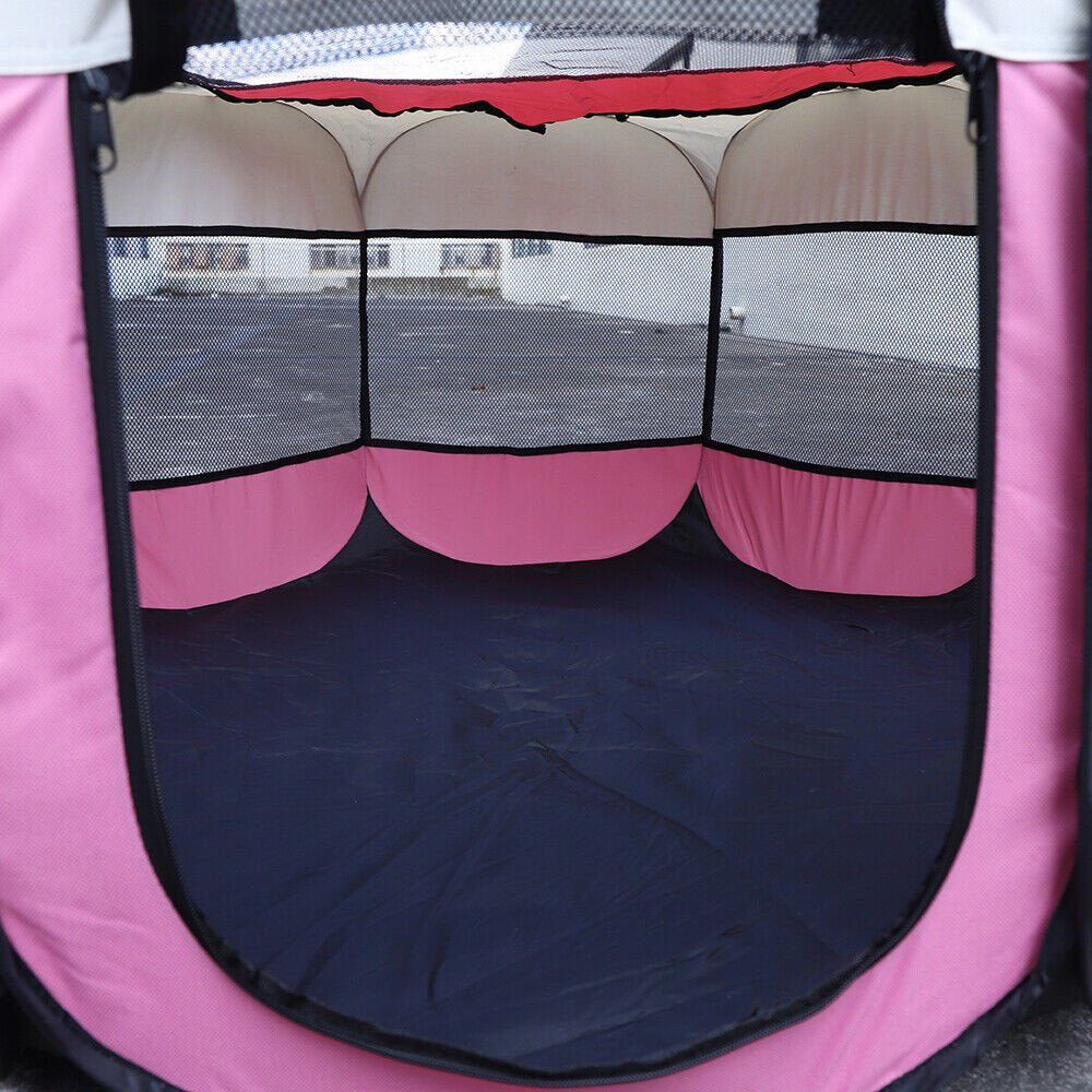 DENEST Large Foldable Pet Playpen Outdoor Travel Fence Dog Cat Rabbit 8-Panel Tent Animals & Pet Supplies > Pet Supplies > Dog Supplies > Dog Kennels & Runs DENEST