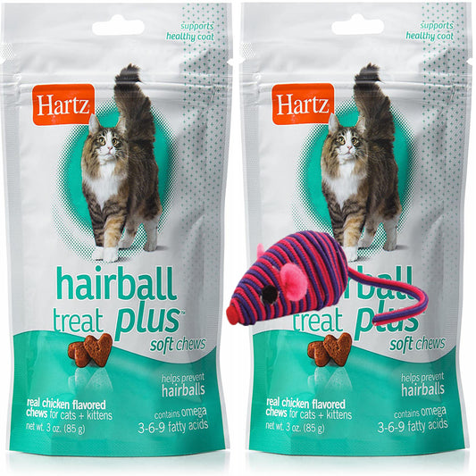 Hartz Hairball Remedy plus Bundle Size:Treats Pack of 2 Animals & Pet Supplies > Pet Supplies > Cat Supplies > Cat Treats HDP Treats Pack of 2  