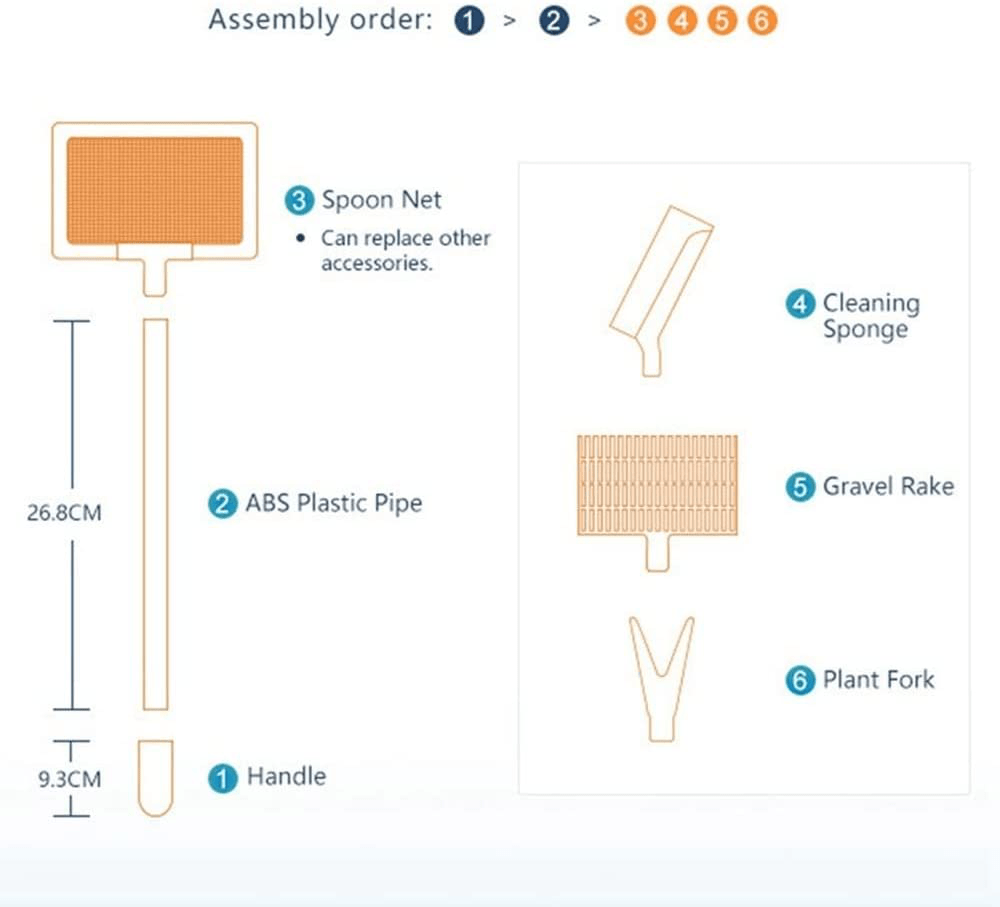 4 in 1 Aquarium Cleaning Tools?Aquarium Tank Clean Set Fishnet Gravel Rake Algae Scraper Fork Sponge Brush Glass Cleaner Animals & Pet Supplies > Pet Supplies > Fish Supplies > Aquarium Cleaning Supplies SXJP