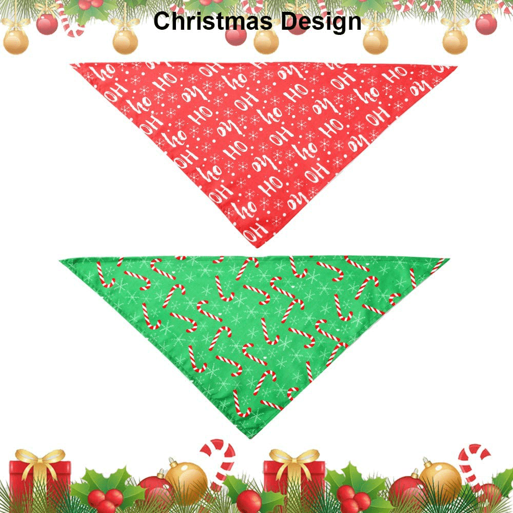 4 Pack Dog Bandana Christmas Pet Scarf Triangle Bibs Kerchief Set Pet Costume Accessories Decoration for Small Medium Large Dogs Cats Pets Animals & Pet Supplies > Pet Supplies > Cat Supplies > Cat Apparel ADOGGYGO