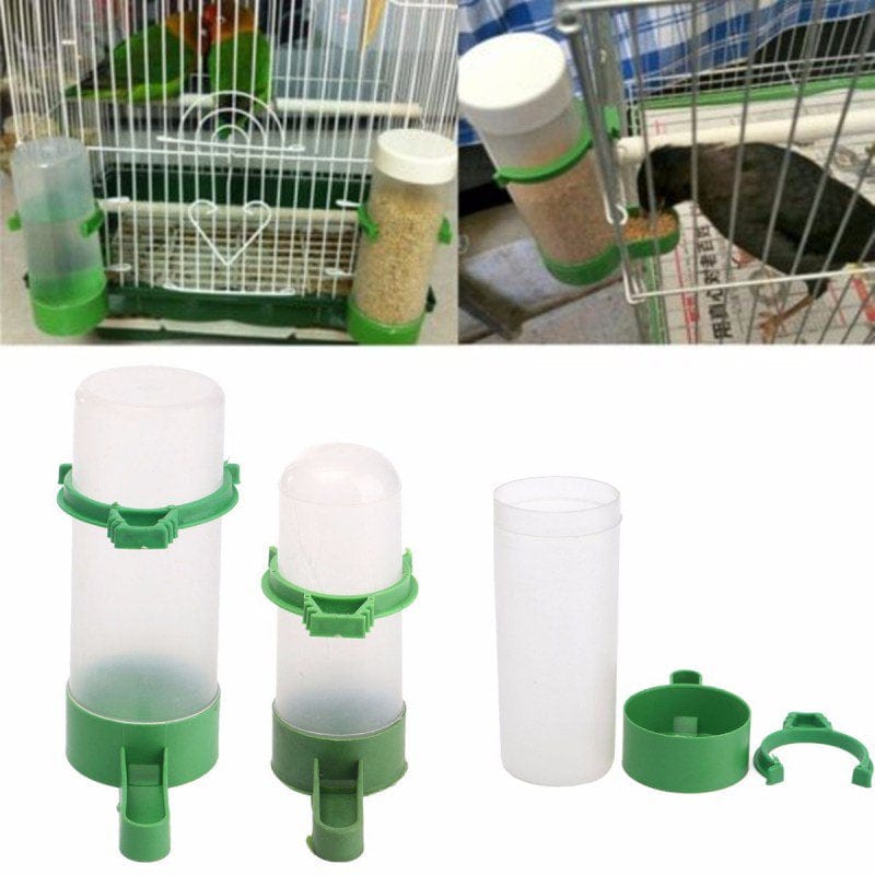 4 Pcs Plastic Bird Water Feeder Automatic Parrot Water Feeding Bird Cage Accessories Animals & Pet Supplies > Pet Supplies > Bird Supplies > Bird Cage Accessories Cheriky   