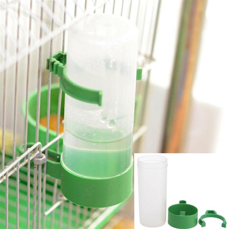 4 Pcs Plastic Bird Water Feeder Automatic Parrot Water Feeding Bird Cage Accessories Animals & Pet Supplies > Pet Supplies > Bird Supplies > Bird Cage Accessories Popvcly M  