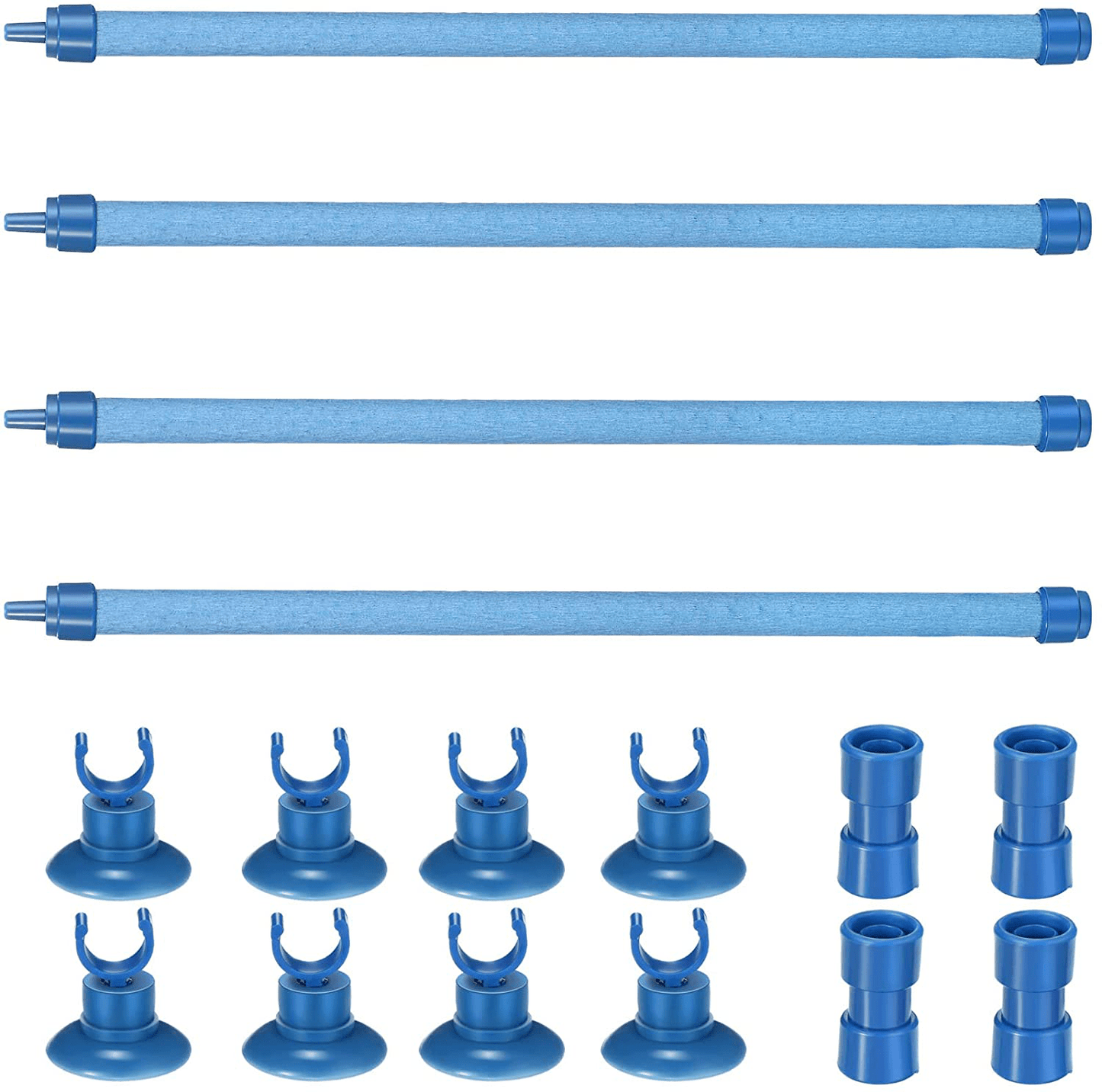 4 Pieces Air Stone Bar Tubes with Suction Cups Bubble Diffuser Fish Tank Aquarium Bubble Wall Air Stone Bar Tube Bubble Release Diffuser Bar for Fish Tank Aquarium Hydroponics Pump Animals & Pet Supplies > Pet Supplies > Fish Supplies > Aquarium Air Stones & Diffusers Honoson Blue 7 Inch