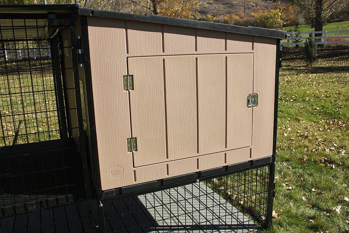 4' X 4' K9 Kennel Castle House with 7' Tall 4' X 16' Run-Metal Cover-Ultimate Animals & Pet Supplies > Pet Supplies > Dog Supplies > Dog Kennels & Runs Cove Products