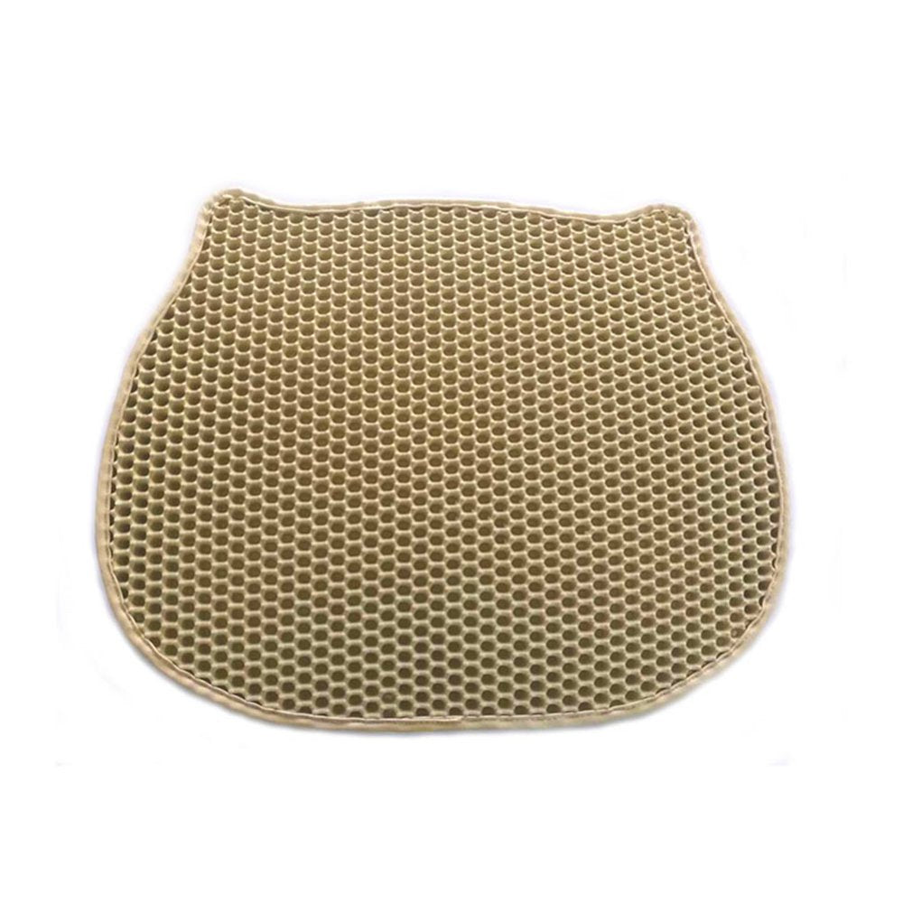 Kitty Face Shape Cats Sand-Mat Litter Pad Cute Lightweight Cleaning Tool for Pets Animals & Pet Supplies > Pet Supplies > Cat Supplies > Cat Litter CN Beige
