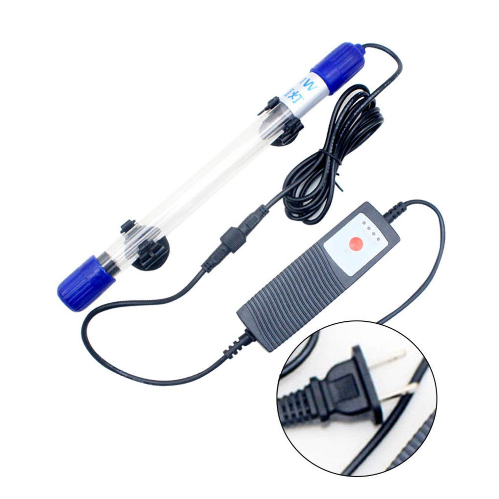 Petequip Submersible UV Sterilizer Light Aquarium Ultraviolet Water Cleaner Algae Green Disinfection Light US Plug 13W 110V Animals & Pet Supplies > Pet Supplies > Fish Supplies > Aquarium Lighting PetEquip 7W