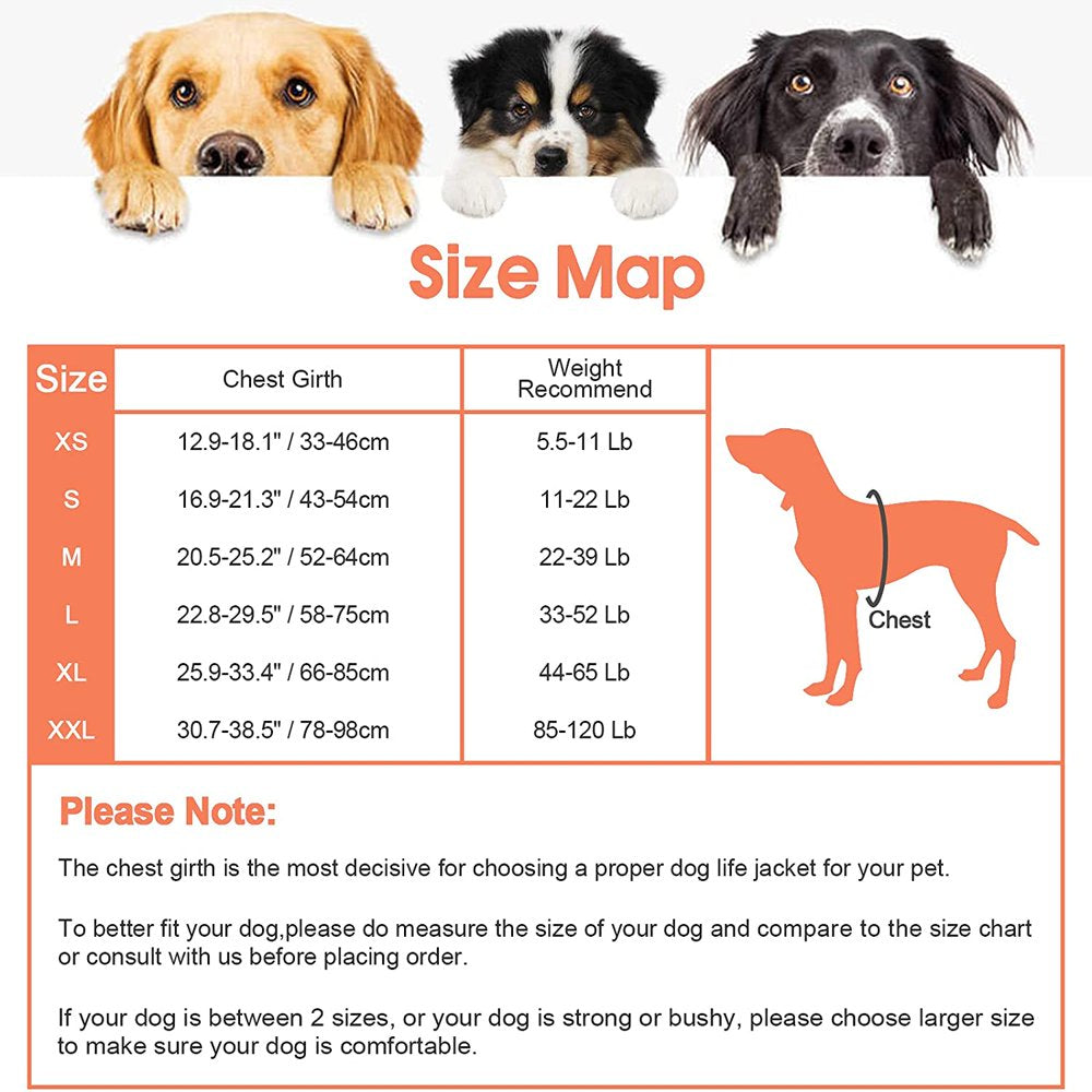 IDOMIK Dog Life Jacket, Adjustable Dog Life Vest with Reflective Piping Ripstop Dog Lifesaver Pet Life Preserver with High Flotation for Small Medium and Large Dogs at the Pool, Beach,Boating Animals & Pet Supplies > Pet Supplies > Dog Supplies > Dog Apparel IDOMIK