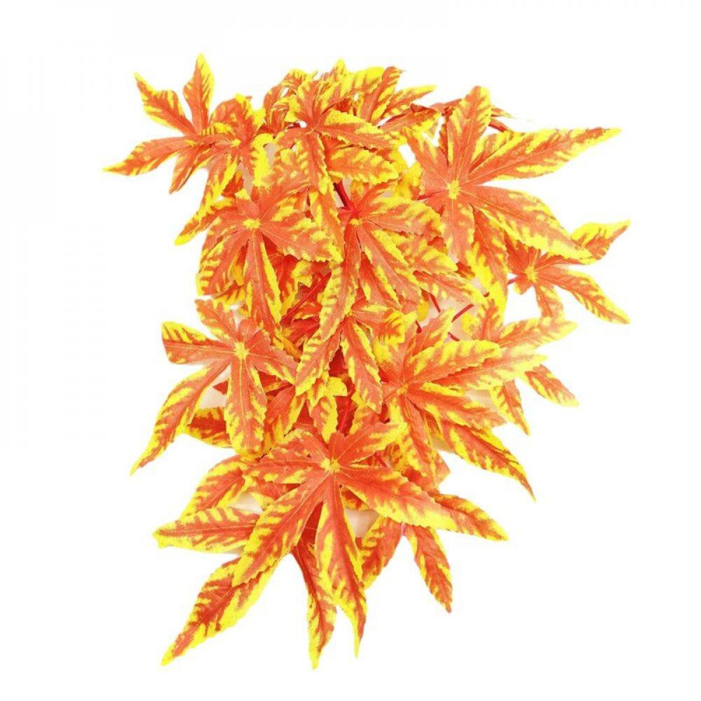 Popvcly 3 Pieces Artificial Reptile Plants Lifelike Reptiles Terrarium Leaves Plastic Reptile Habitats Plant Amphibian Hanging Decorations for Lizards Geckos Snake Animals & Pet Supplies > Pet Supplies > Small Animal Supplies > Small Animal Habitat Accessories Popvcly A5