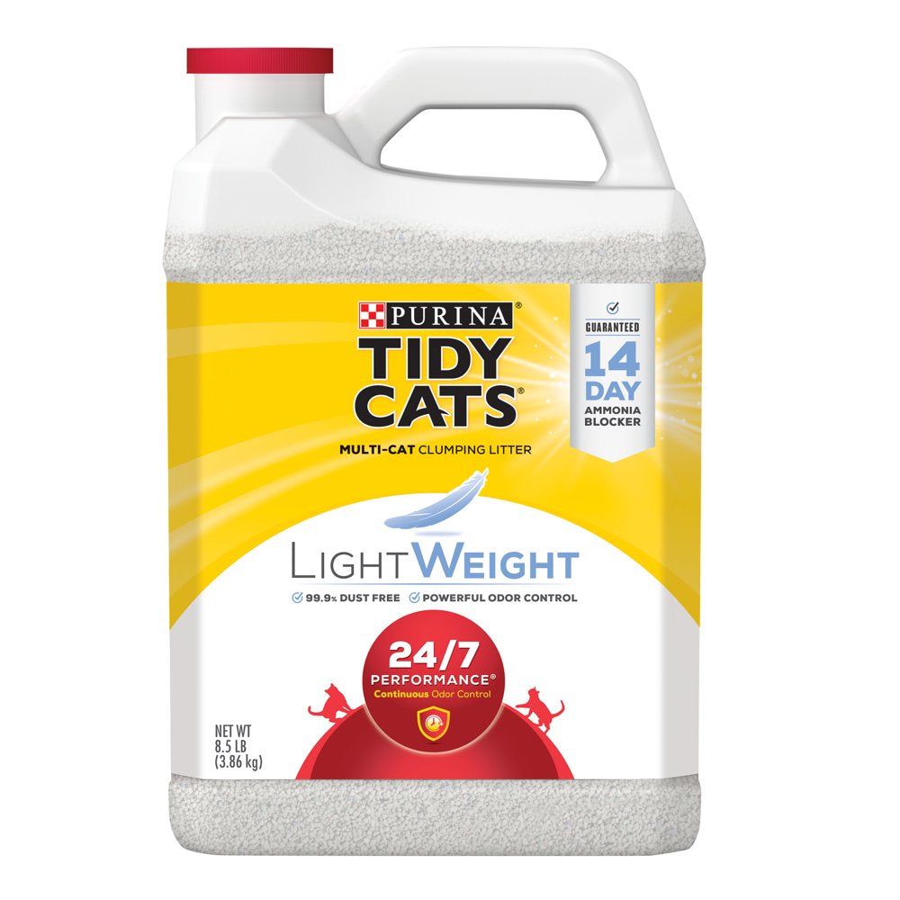 Purina Tidy Cats Light Weight, Low Dust, Clumping Cat Litter 24/7 Performance Multi Cat Litter, 17 Lb. Pail Animals & Pet Supplies > Pet Supplies > Cat Supplies > Cat Litter Nestlé Purina PetCare Company 8.5 lbs