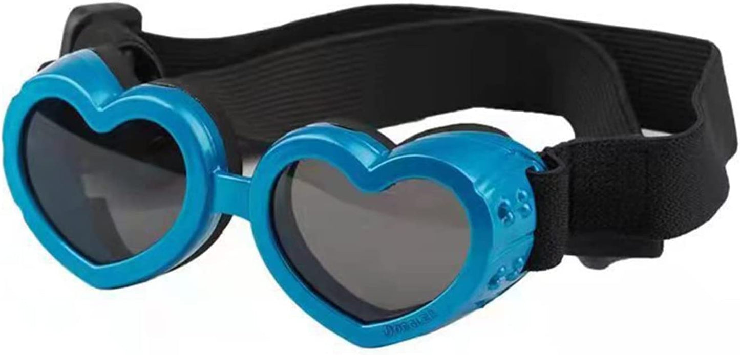 Lamphle Pet Eyewear Exquisite Shape Ultra-Light No Odor Love-Heart Shaped Doggy Sunglasses Pet Goggles Birthday Gift Pink Animals & Pet Supplies > Pet Supplies > Dog Supplies > Dog Apparel lamphle Blue