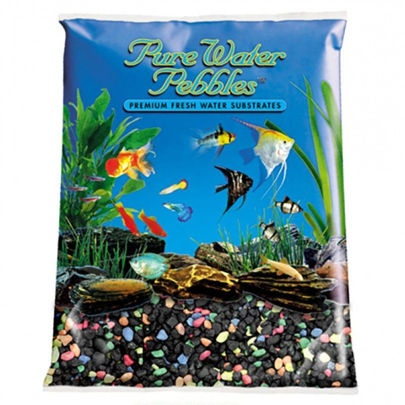 Pure Water Pebbles Aquarium Gravel - Black Beauty Pebble Mix 5 Lbs (3.1-6.3 Mm Grain) Pack of 2 Animals & Pet Supplies > Pet Supplies > Fish Supplies > Aquarium Gravel & Substrates Pure Water Pebbles