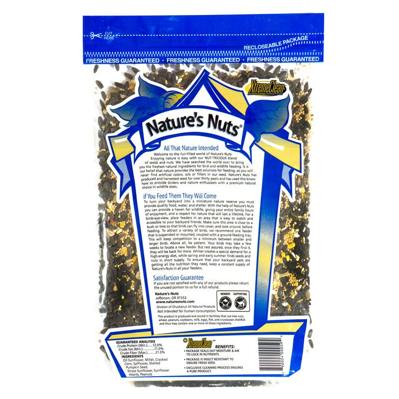Nature'S Nuts Deluxe Assorted Species Black Oil Sunflower Wild Bird Food 18 Lb Animals & Pet Supplies > Pet Supplies > Bird Supplies > Bird Food Chuckanut Products Inc