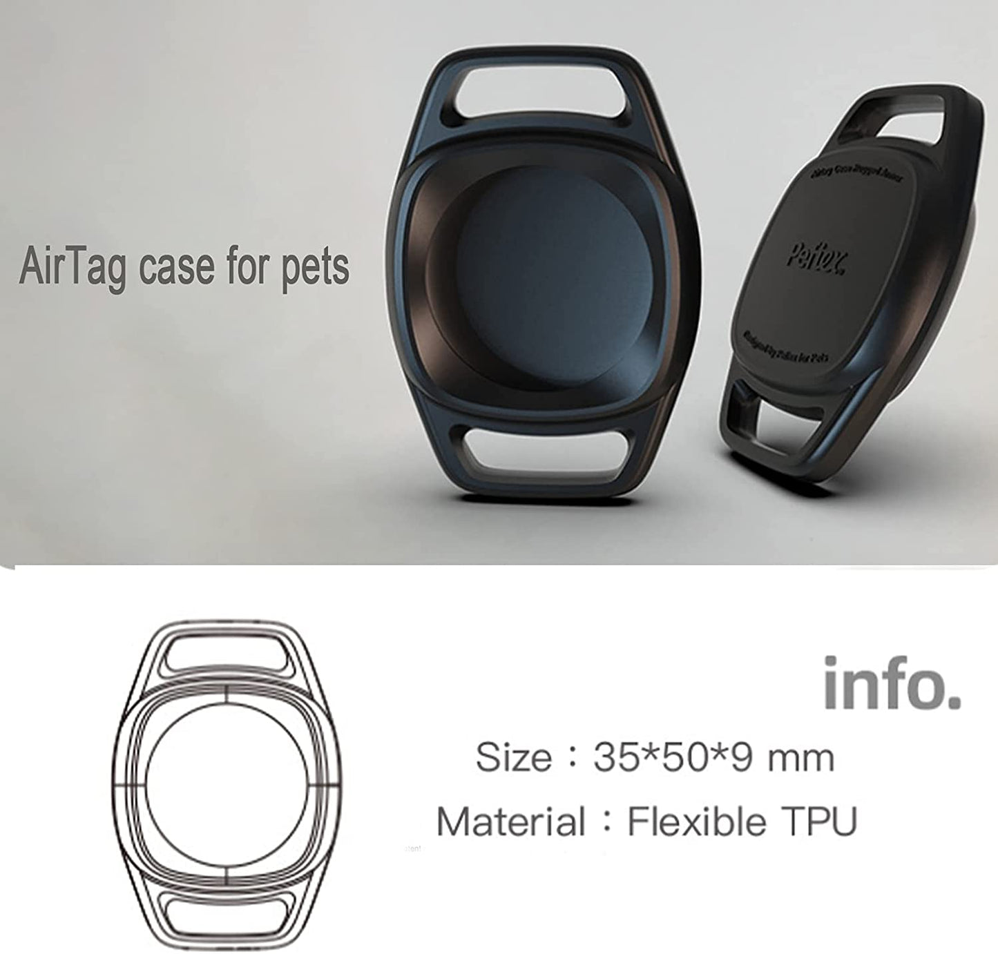 Case for Airtag Dog Collar, Flexible TPU Cover Fits Pet Cat Collars, Protective Anti-Scratch Case Compatible with Airtag 2021 Electronics > GPS Accessories > GPS Cases DOGOWU