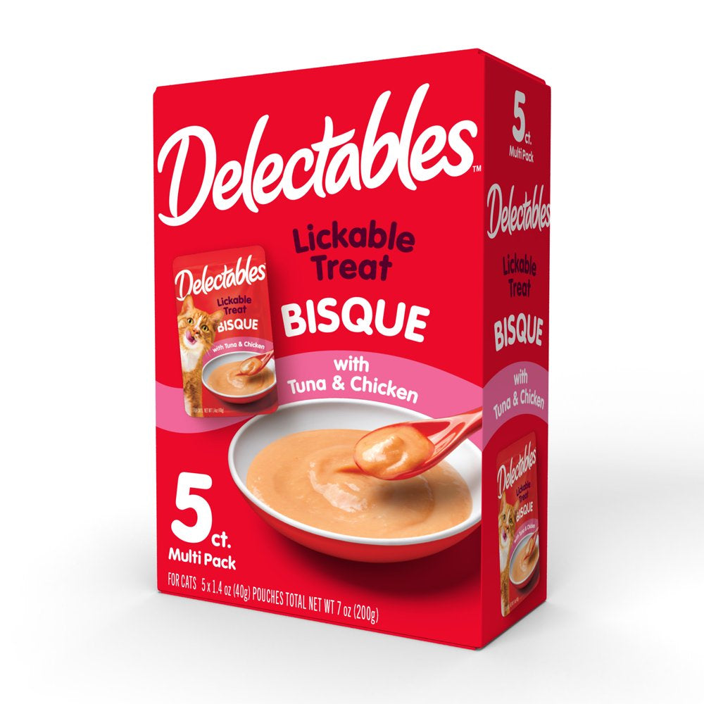 Delectables Bisque Tuna & Shrimp Flavor Soft Treats for Cats, 1.4 Oz. Animals & Pet Supplies > Pet Supplies > Cat Supplies > Cat Treats Hartz Mountain Corp Tuna & Chicken 5