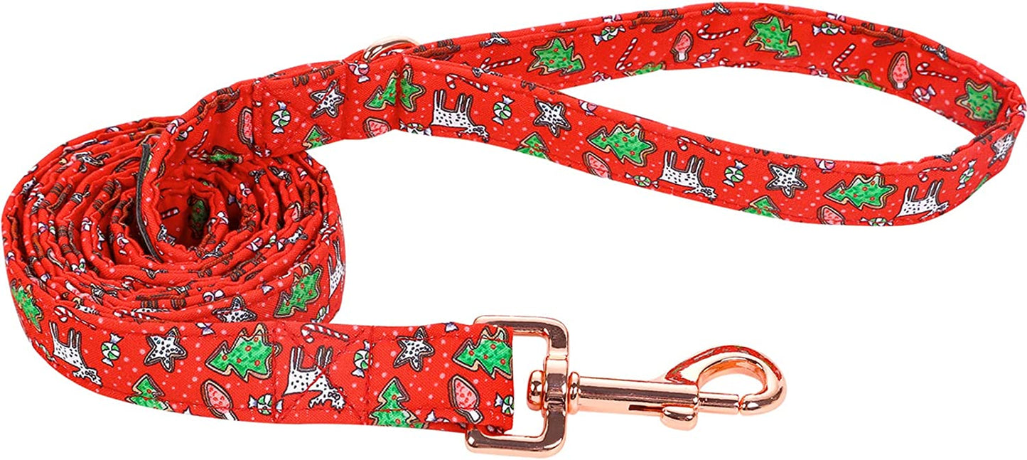 ARING PET Dog Collar with Detachable Bow, Adorable Bowtie Dog Collars, Adjustable & Comfortable Soft Collar Gift for Small Medium Large and Boy Girl Dogs. Animals & Pet Supplies > Pet Supplies > Dog Supplies > Dog Apparel ARING PET Christmas-leash XS