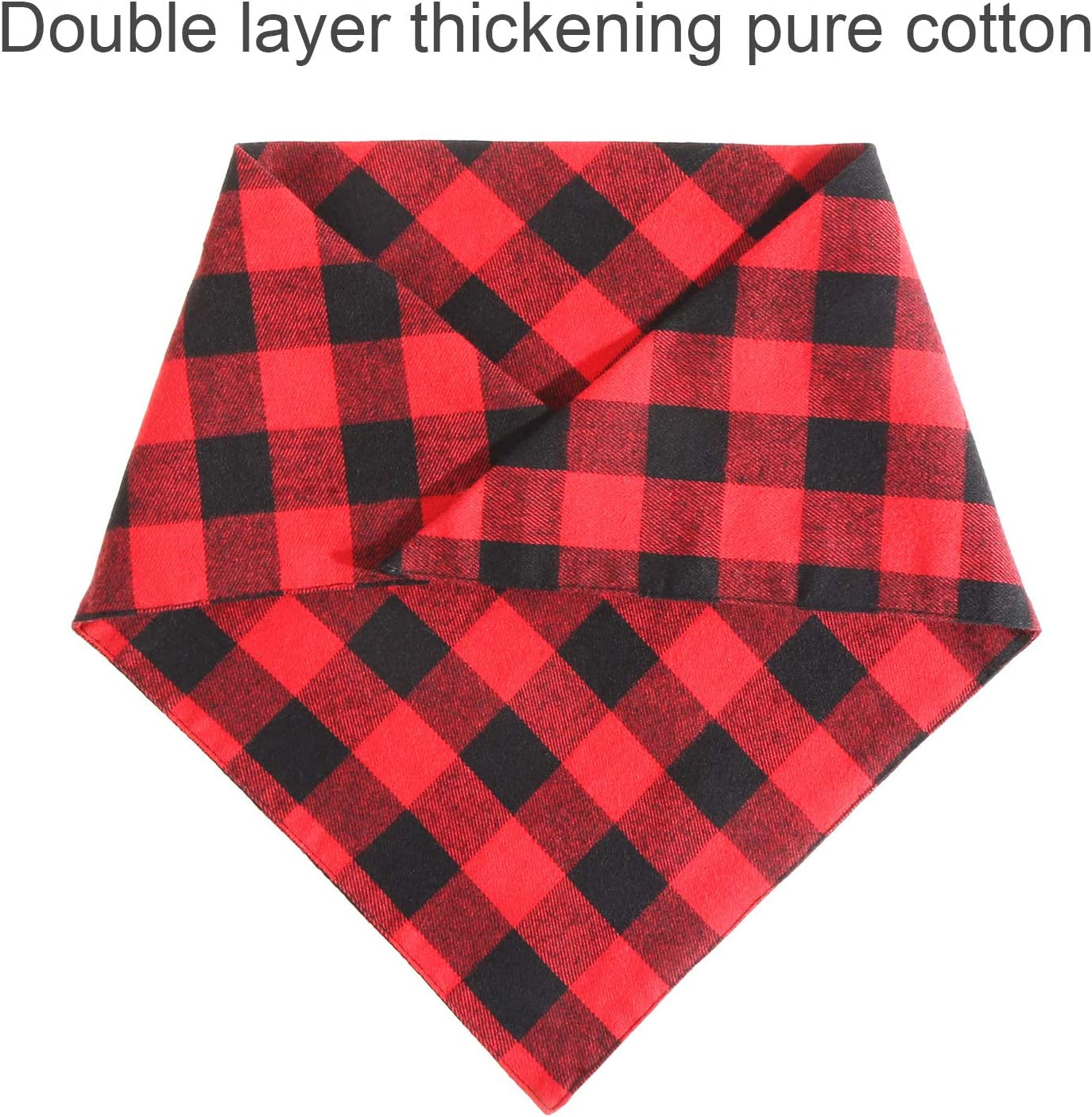 Bememo 4 Pieces Christmas Dog Bandana Reversible Triangle Bibs Scarf Dog Kerchief Accessories for Pets Favors (L Size) Animals & Pet Supplies > Pet Supplies > Dog Supplies > Dog Apparel Bememo