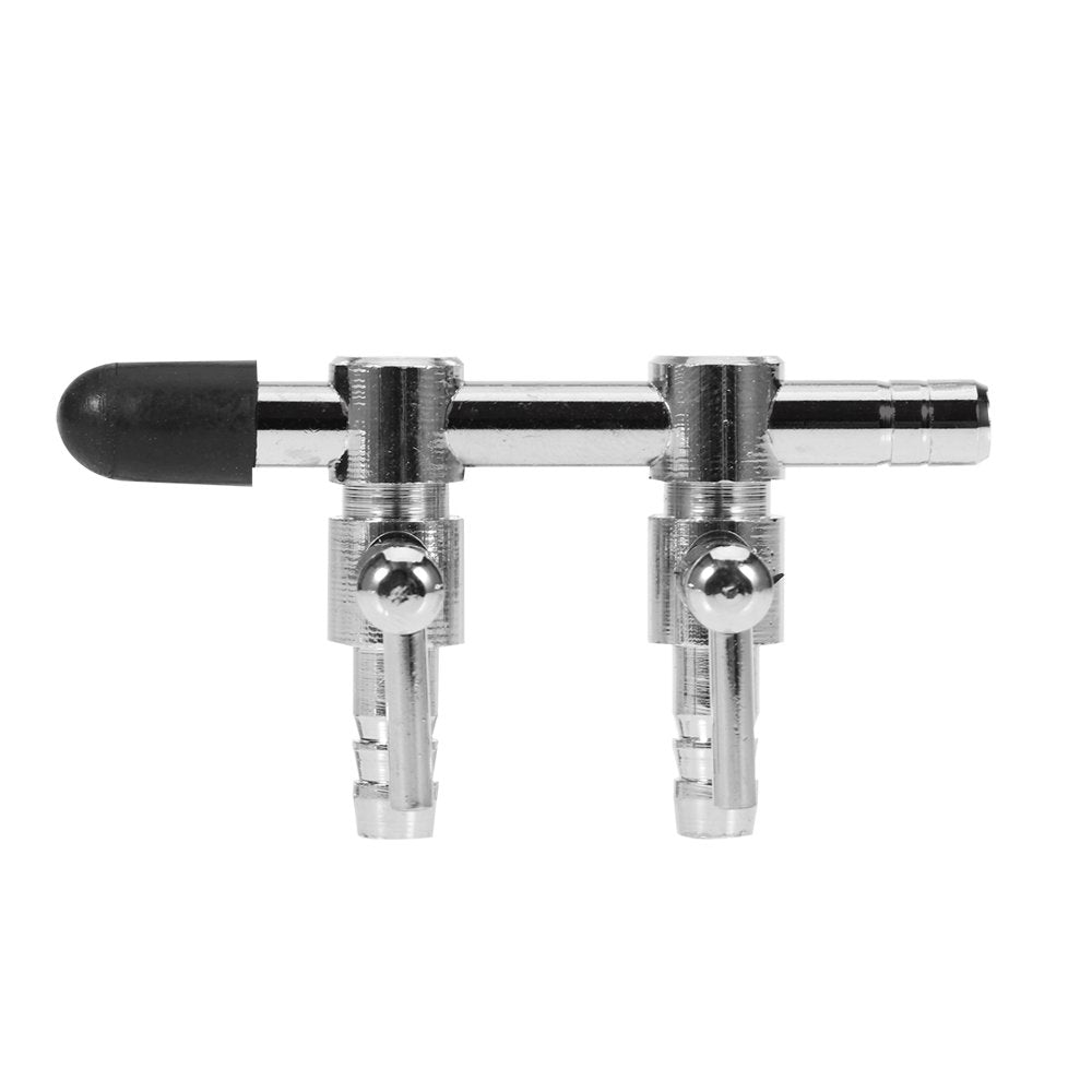 NICEXMAS Stainless Steel Aquarium Outlet Inline Air Pump Flow Lever Control Manifold Splitter Switch Tap Oxygen Tube Distributor Silver (4 Way) Animals & Pet Supplies > Pet Supplies > Fish Supplies > Aquarium & Pond Tubing NICEXMAS Size 2 Silver