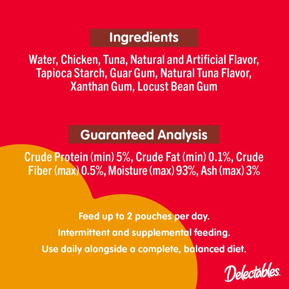 Hartz Delectables Stew Lickable Wet Cat Treats, Chicken & Tuna, 5 Pack Animals & Pet Supplies > Pet Supplies > Cat Supplies > Cat Treats Hartz Mountain Corp