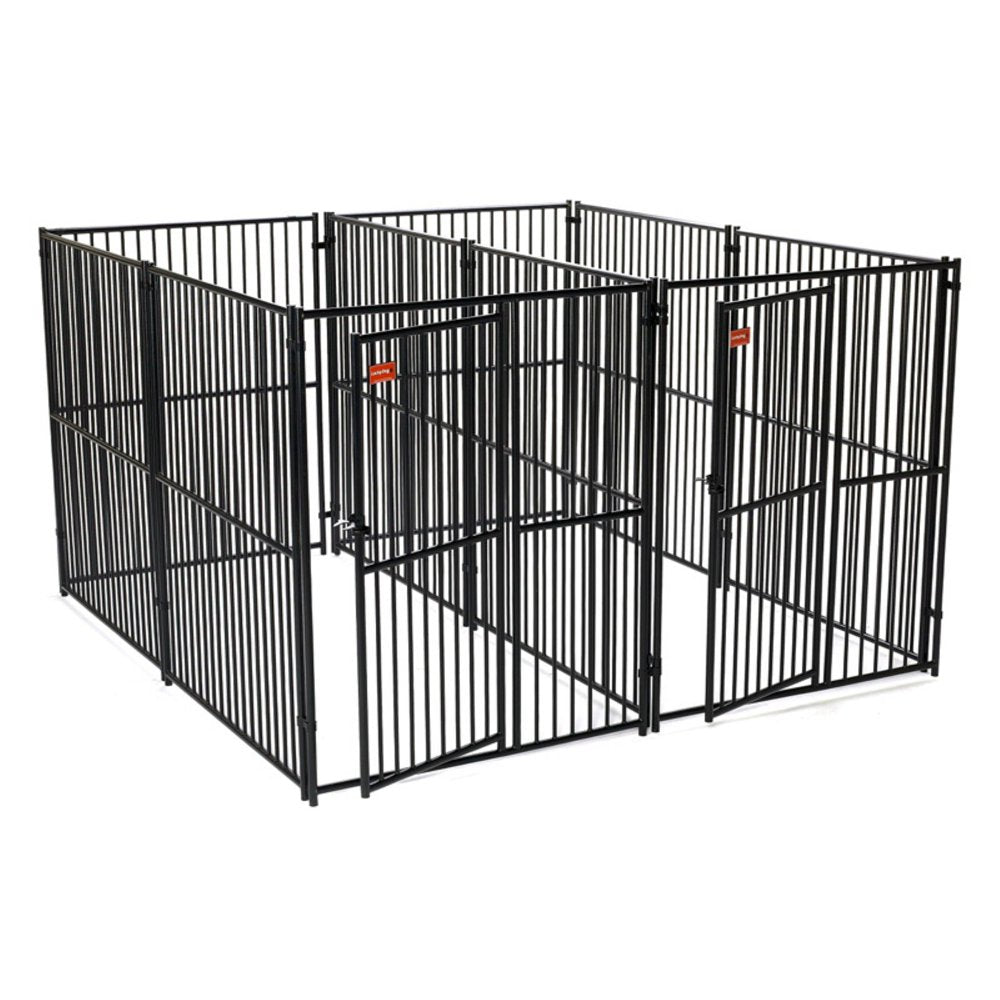Lucky Dog European Style 2 Run Modular Kennel with Common Wall Animals & Pet Supplies > Pet Supplies > Dog Supplies > Dog Kennels & Runs Jewett Cameron Company