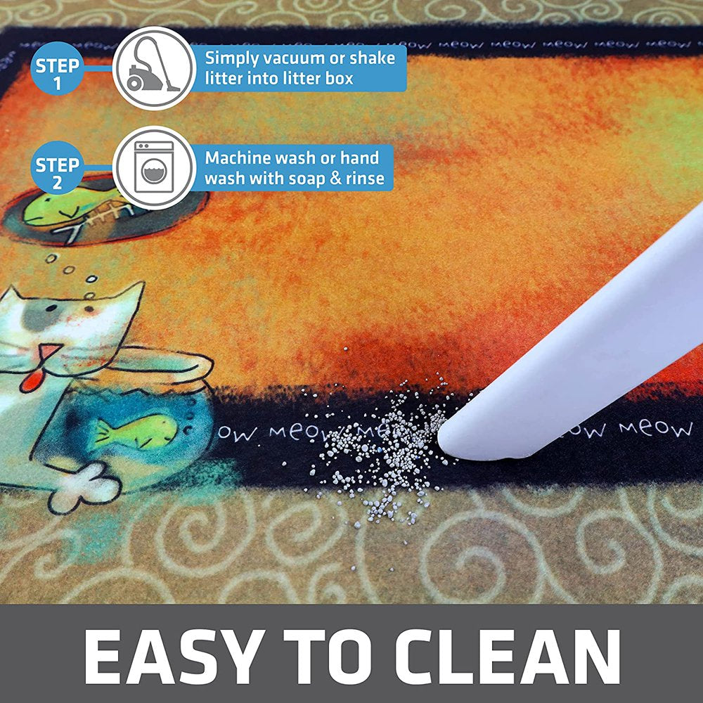Drymate Original Cat Litter Mat, Contains Mess from Box for Cleaner Floors, Urine-Proof, Soft on Kitty Paws -Absorbent/Waterproof- Machine Washable, Durable (USA Made) Animals & Pet Supplies > Pet Supplies > Cat Supplies > Cat Litter Box Mats Drymate   