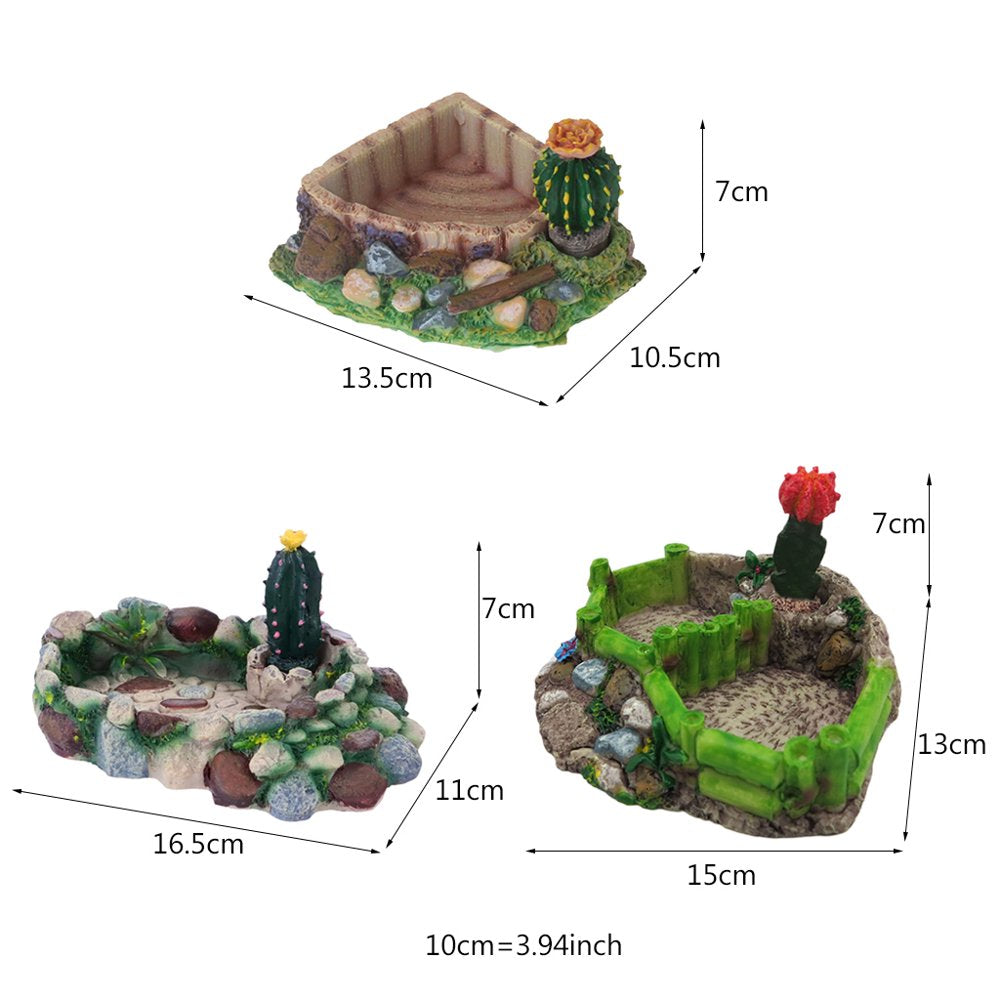 Sorrowso Reptile Dish Corner Water Dishes round Food Bowl Resin Bowls for Amphibian Animals & Pet Supplies > Pet Supplies > Reptile & Amphibian Supplies > Reptile & Amphibian Food Sorrowso