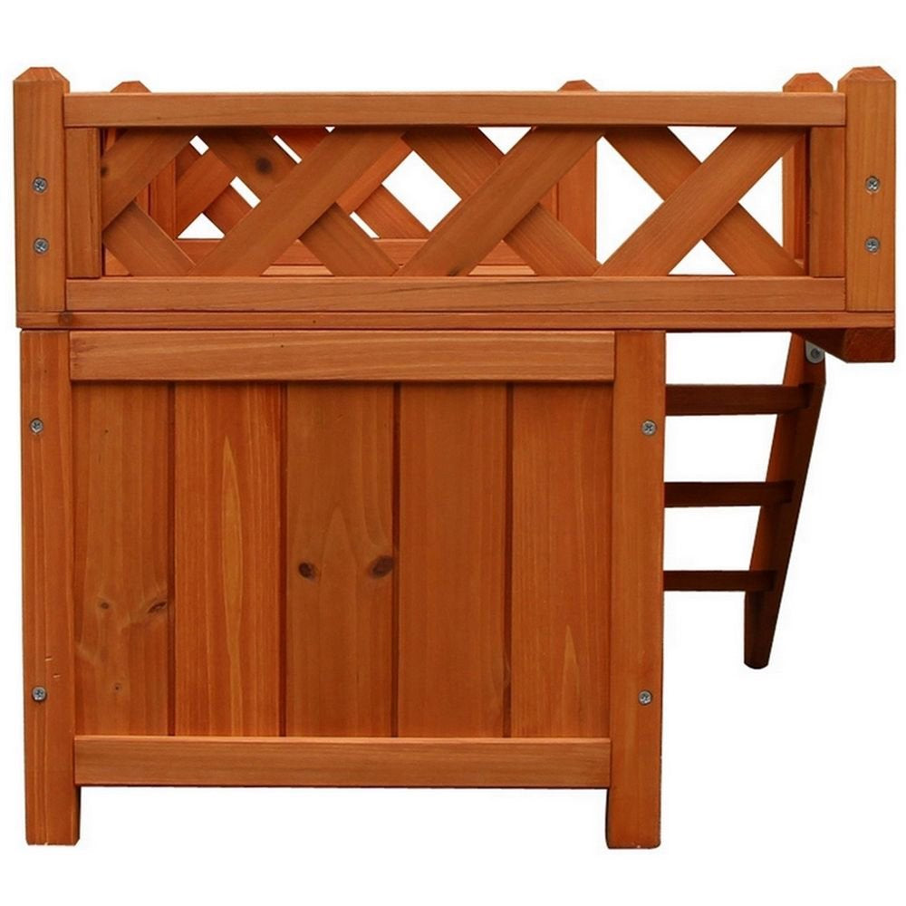 Hi.Fancy Stair Balcony Outdoor Wood Pet House Indoor Animal Playhouse Double-Layer Pet Living Kennel Animals & Pet Supplies > Pet Supplies > Dog Supplies > Dog Houses Hi.FANCY