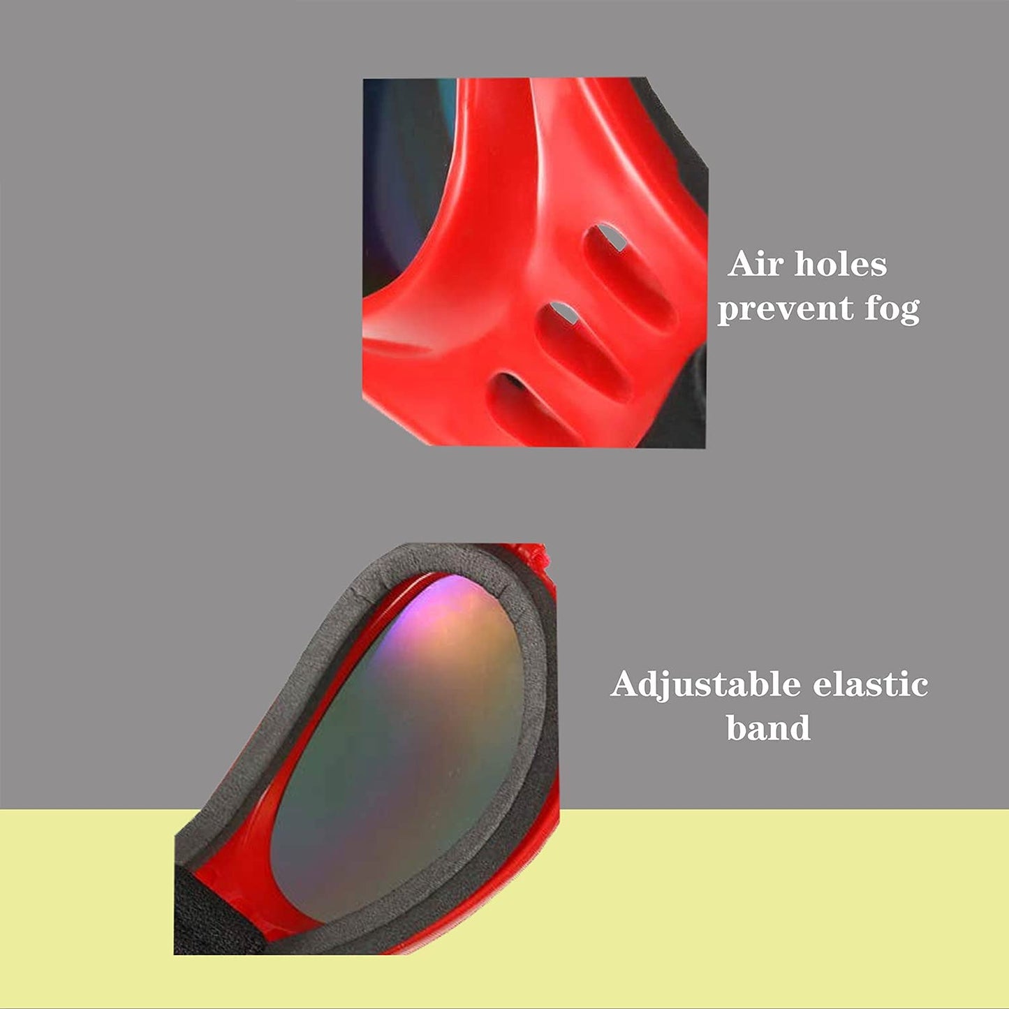 NW Dog Goggles Pet Sunglasses Adjustable Folding Eye Wear UV Protection Windproof Polarized Sunglasses for Dogs about over 15 Lbs, Red Animals & Pet Supplies > Pet Supplies > Dog Supplies > Dog Apparel N\W