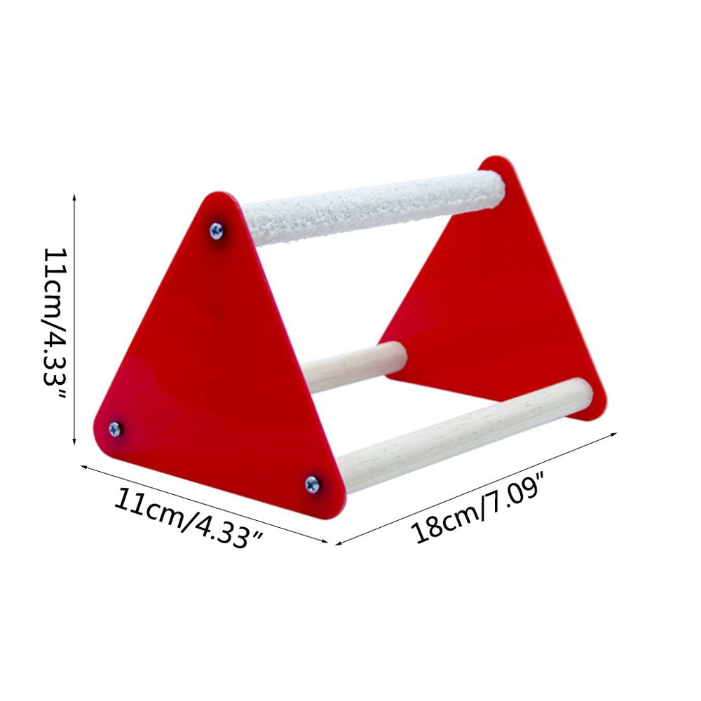 Parrot Perch for Small Birds Plastic Bars Ladder Training Stand Triangular Rack Animals & Pet Supplies > Pet Supplies > Bird Supplies > Bird Ladders & Perches WANGFUFU
