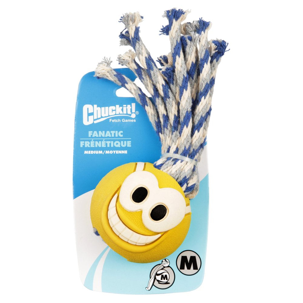 Chuckit! Fanatic Ball Dog Toy, Medium, White & Yellow Animals & Pet Supplies > Pet Supplies > Dog Supplies > Dog Toys Wal-Mart Stores, Inc.