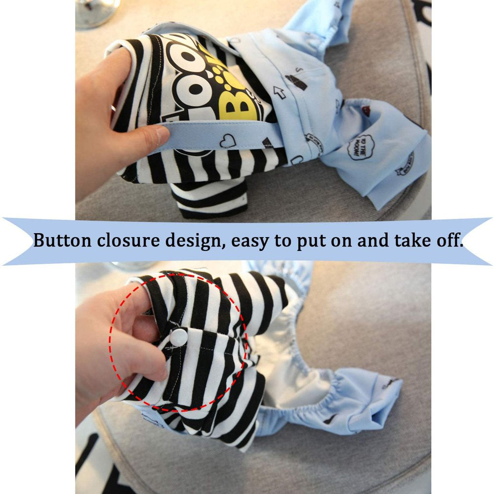 Dog Jumpsuit, Striped Puppy Pajamas, Cute Doggie Kitten Onesies Pjs Jumpers, Soft Cotton Shirt, 4 Legs Apparel Pet Clothes Outfits for Small Medium Large Dogs Cats Kitty Boy Girl Animals & Pet Supplies > Pet Supplies > Dog Supplies > Dog Apparel Peralng