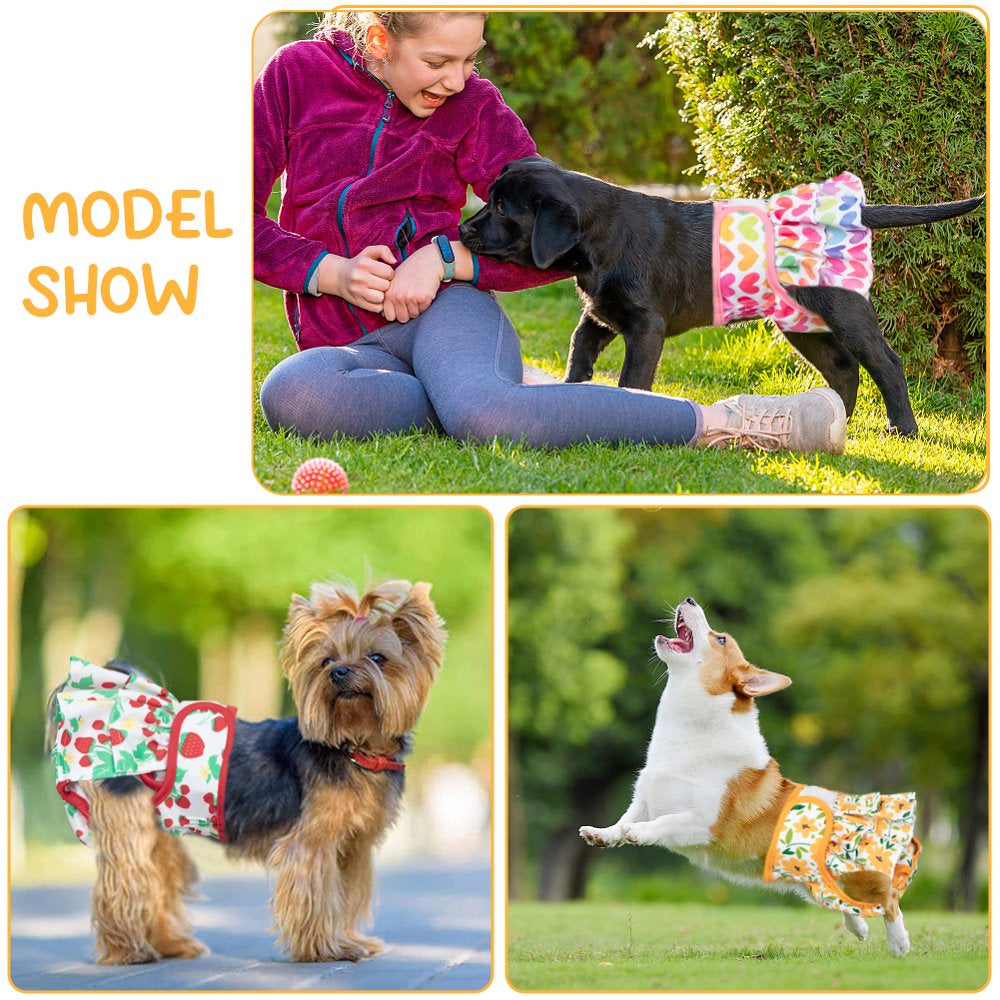 Dsstyles Washable Female Dog Diapers (3 Pack) - Reusable Dog Diapers for Female Dogs - Highly Absorbent Dog Dresses for Dogs in Period,Heat or Excitable Urination Animals & Pet Supplies > Pet Supplies > Dog Supplies > Dog Diaper Pads & Liners DSstyles