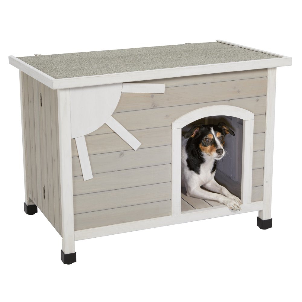 Eillo Folding Outdoor Wood Dog House, No Tools Required for Assembly | Dog House Ideal for Large Dog Breeds Animals & Pet Supplies > Pet Supplies > Dog Supplies > Dog Houses Mid-west Metal Products Co Inc Small (21.74" L x 33.59" W x 25.28" H)