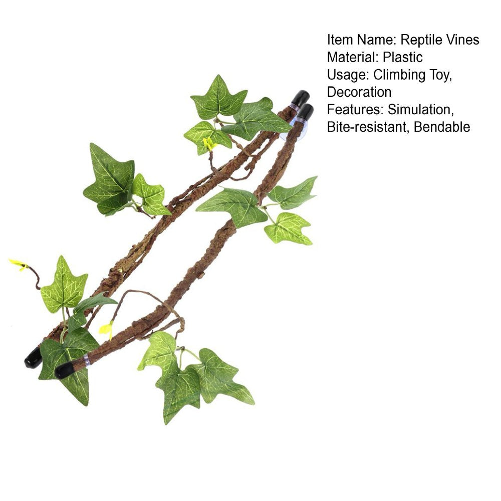 Leaverforme Lizard Climbing Vines Fake Plant Breeding Tank Landscape Accessories Bearded Dragon Playing Toy Artificial Leaves Reptile Vines Terrarium Tank Reptile Habitat Decoration Pet Supplies Animals & Pet Supplies > Pet Supplies > Small Animal Supplies > Small Animal Habitat Accessories Leaverforme