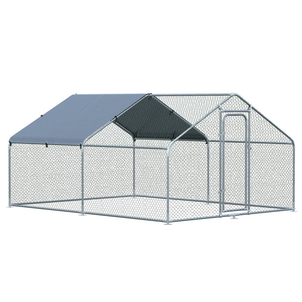 Pawhut Chicken Coop Outdoor Playpen W/ Cover 118" L X 78.75" W X 76.75" H Animals & Pet Supplies > Pet Supplies > Dog Supplies > Dog Kennels & Runs Aosom LLC 9.8' x 13' x 6.4'